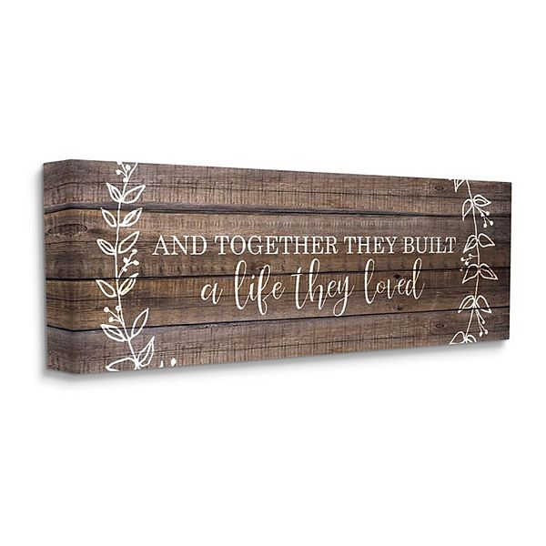 Stupell Home Decor Together Built Love Canvas Wall Art