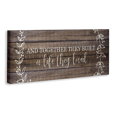Stupell Home Decor Together Built Love Canvas Wall Art