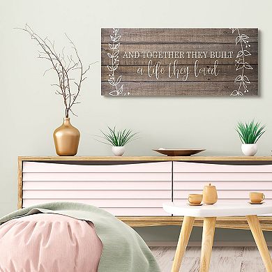Stupell Home Decor Together Built Love Canvas Wall Art