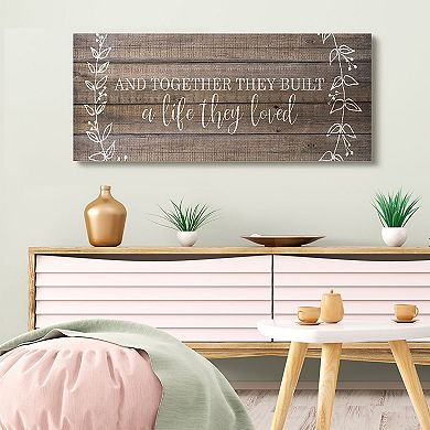 Stupell Home Decor Together Built Love Canvas Wall Art