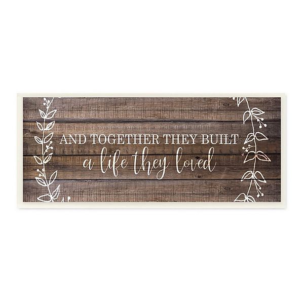 Stupell Home Decor Together Built Love Plaque Wall Art