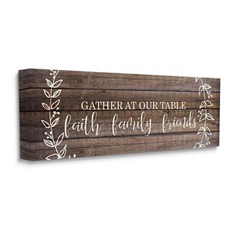 Stupell Home Decor Faith Family Friends Canvas Wall Art