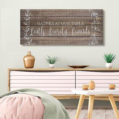 Stupell Home Decor Faith Family Friends Canvas Wall Art