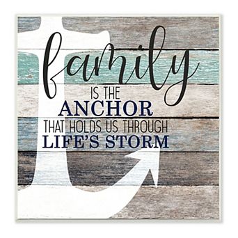 Stupell Home Decor Family Anchor Plaque Wall Art