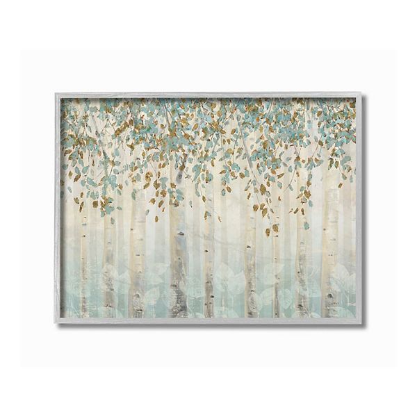 Stupell Home Decor Forest Trees Gray Framed Wall Art