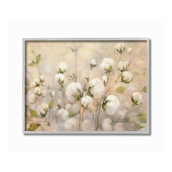 Stupell Home Decor Cotton Field Gray Framed Wall Art