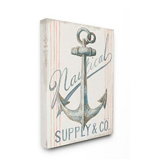 Stupell Home Decor Boat Anchor Canvas Wall Art