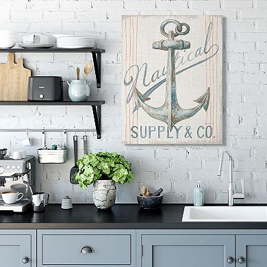 Stupell Home Decor Boat Anchor Canvas Wall Art
