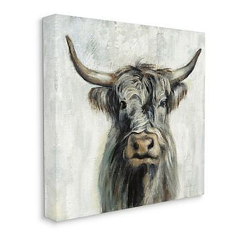 Stupell Home Decor Bull Portrait Canvas Wall Art