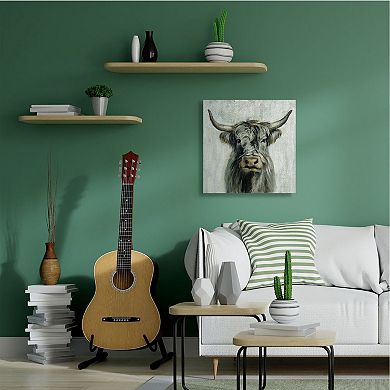 Stupell Home Decor Bull Portrait Canvas Wall Art