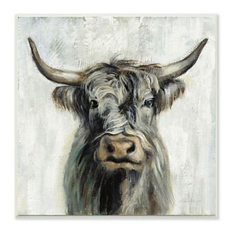 Stupell Home Decor Bull Portrait Plaque Wall Art