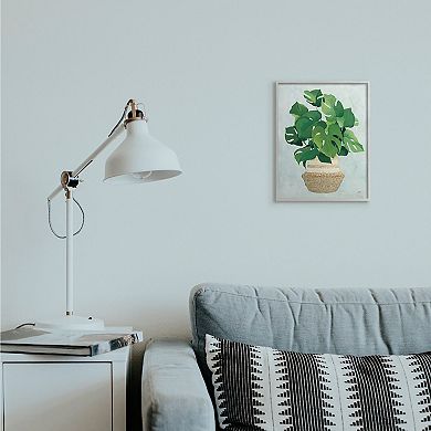 Stupell Home Decor Monstera Plant Basket Framed Wall Art