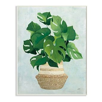 Stupell Home Decor Monstera Plant Plaque Wall Art
