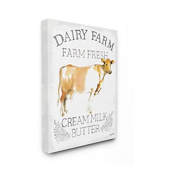 Stupell Home Decor Country Cow Canvas Wall Art