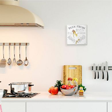 Stupell Home Decor Chicken Farm Fresh Plaque Wall Art