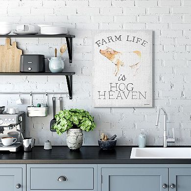 Stupell Home Decor Farm Life Hog Heaven Canvas Wall Art
