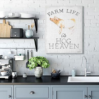 Stupell Home Decor Farm Life Hog Heaven Canvas Wall Art