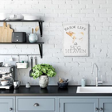 Stupell Home Decor Farm Life Hog Heaven Canvas Wall Art