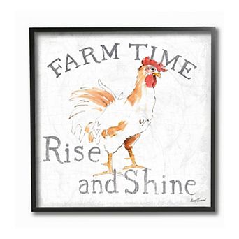 Stupell Home Decor Rise Shine Morning Framed Wall Art