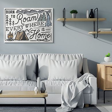 Stupell Home Decor Roam Everywhere Canvas Wall Art