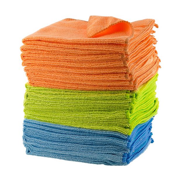 The Clean Store Microfiber Towels (60 Pack) - Multi Color Kitchen Towels  for Household, Commercial Cleaning - Lint Free, Streak-Free - by  [Manufacturer] in the Kitchen Towels department at