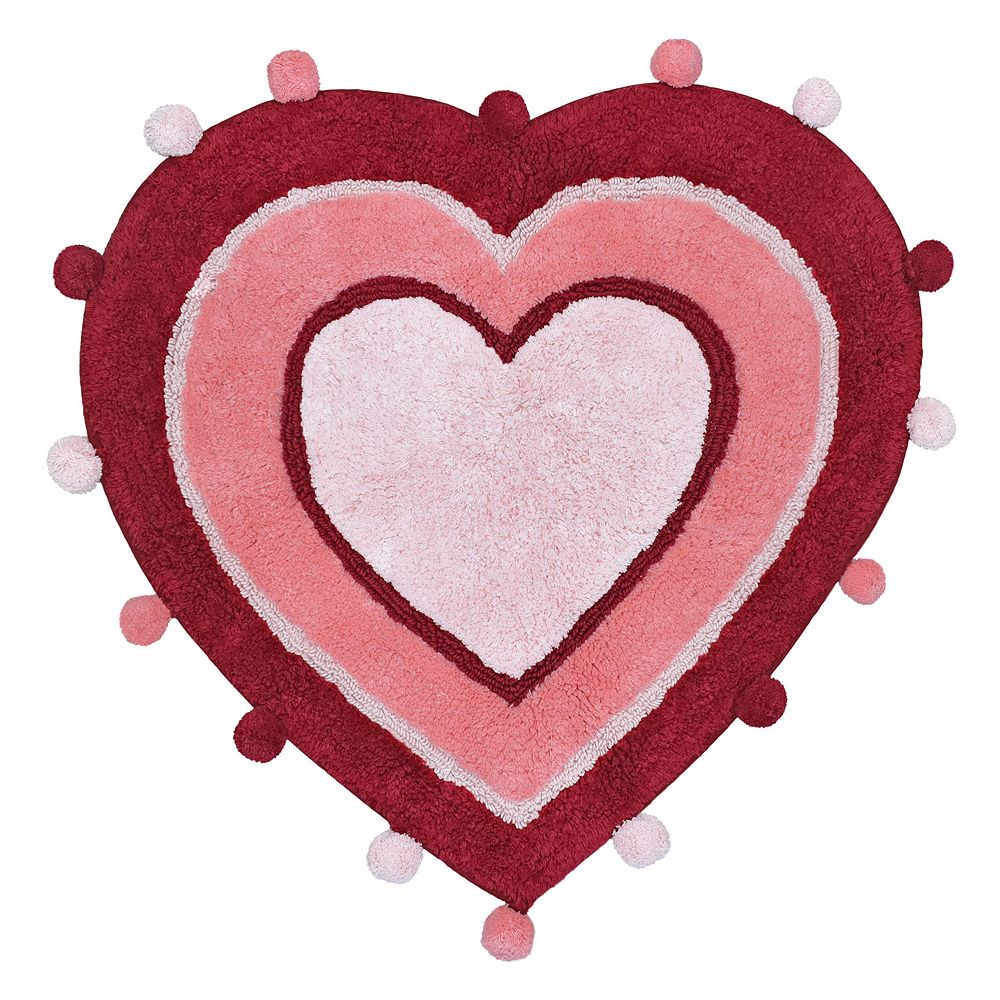 Details about   Valentine's Day Red Heart Shower Curtain Toilet Cover Rug Mat Contour Rug 
