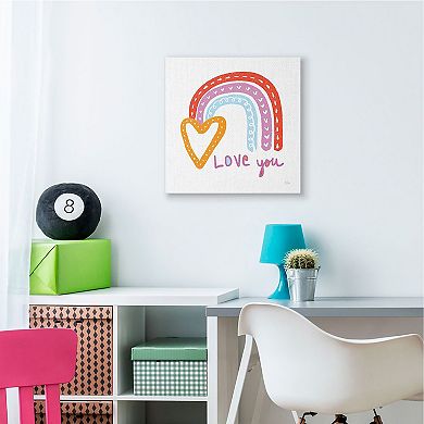 Stupell Home Decor Love You Rainbow Canvas Wall Art