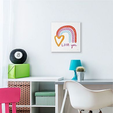 Stupell Home Decor Love You Rainbow Canvas Wall Art