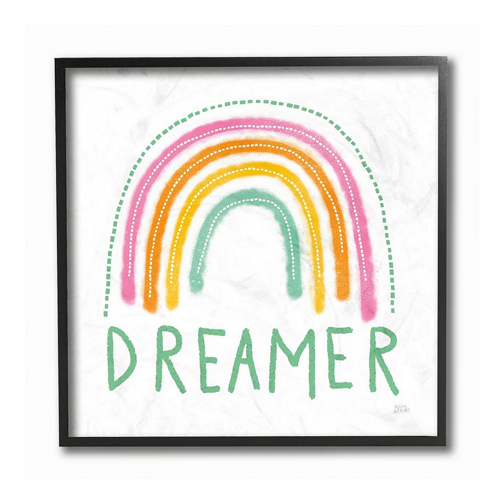 Stupell Home Decor Dreamer Rainbow Framed Wall Art