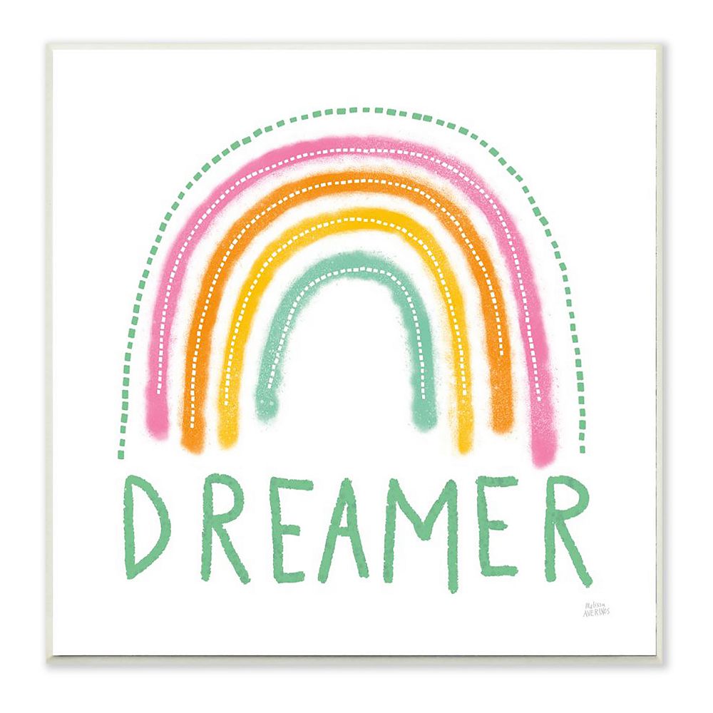 Stupell Home Decor Dreamer Rainbow Plaque Wall Art