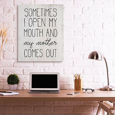 Stupell Home Decor Open Mouth Mother Canvas Wall Art