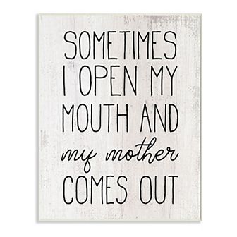 Stupell Home Decor Open Mouth Mother Plaque Wall Art