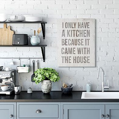 Stupell Home Decor Funny Kitchen Canvas Wall Art