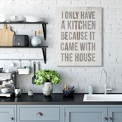 Stupell Home Decor Funny Kitchen Canvas Wall Art