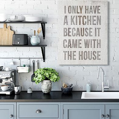 Stupell Home Decor Funny Kitchen Canvas Wall Art