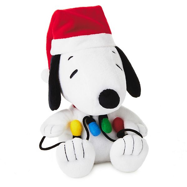 Hallmark Peanuts Snoopy Plush With Felt Christmas Lights