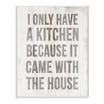 Stupell Home Decor Funny Kitchen Plaque Wall Art