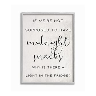 Stupell Home Decor Midnight Snack Kitchen Framed Wall Art