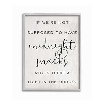 Stupell Home Decor Midnight Snack Kitchen Framed Wall Art