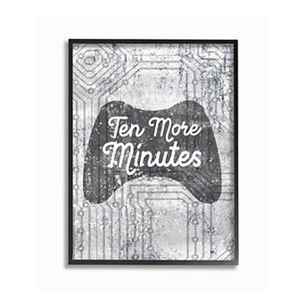 Stupell Home Decor Ten More Minutes Video Game Framed Wall Art
