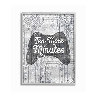 Stupell Home Decor Ten More Minutes Video Game Controller Framed Wall Art