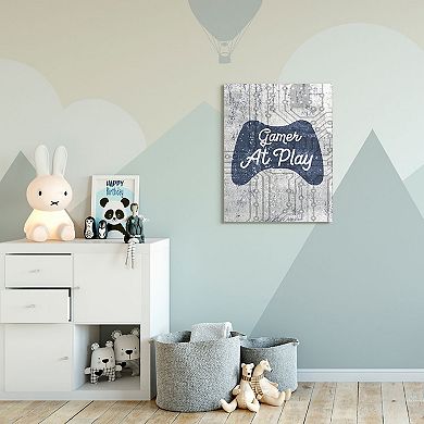 Stupell Home Decor Gamer at Play Video Game Canvas Wall Art