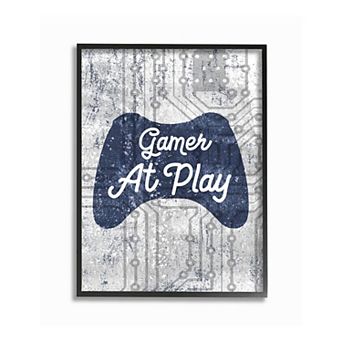 Stupell Home Decor Gamer at Play Video Game Framed Wall Art