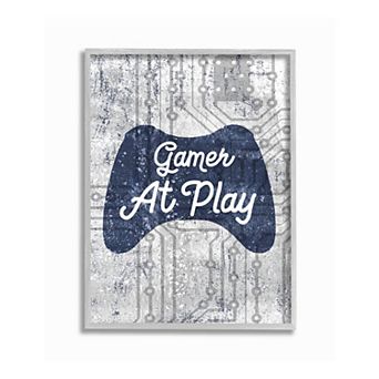 Stupell Home Decor Gamer at Play Video Game Technology Framed Wall Art