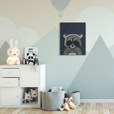 Stupell Home Decor Racoon Gaming Canvas Wall Art