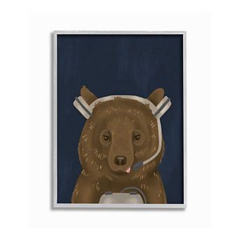 Stupell Home Decor Playful Video Game Bear Framed Wall Art