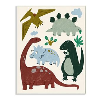 Stupell Home Decor Cartoon Dinosaur Plaque Wall Art