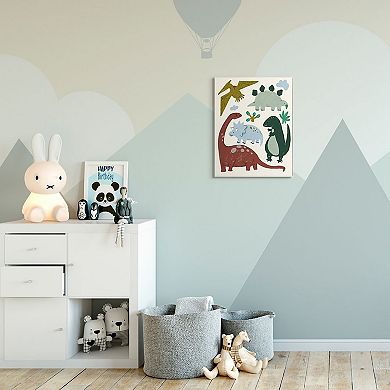 Stupell Home Decor Cartoon Dinosaur Plaque Wall Art