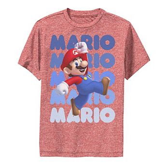 Boys 6-20 Super Mario Stacked Mario Jump Graphic Tee