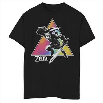 Boys 6-20 Zelda Link Tie Dye Triangle Portrait Graphic Tee